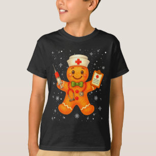 Cute Nurse Gingerbread Pjs Christmas Xmas Nurse Rn T-Shirt
