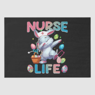 Cute Nurse Life Dabbing Easter Bunny Tissue Paper