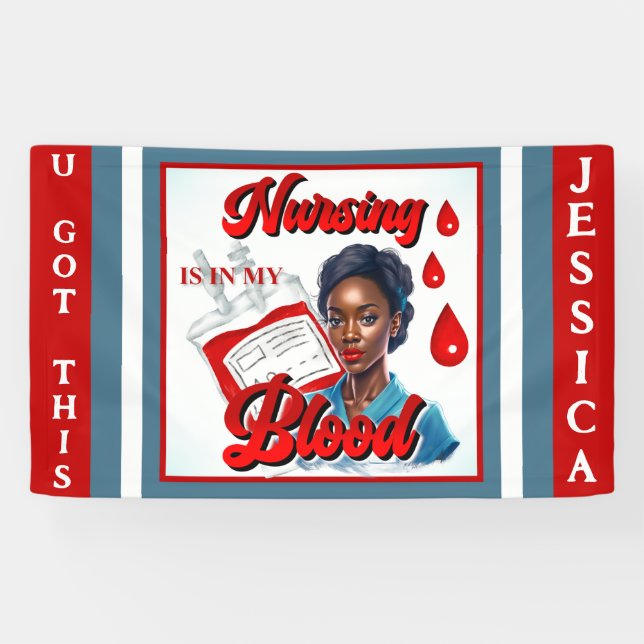 Cute Nurse Pinup_ It's in my blood Banner (Horizontal)
