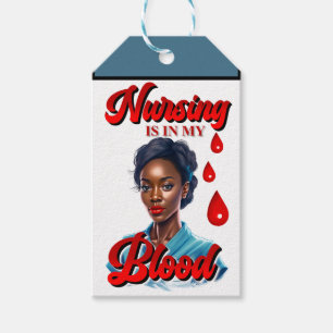 Cute Nurse Pinup_ It's in my blood Gift Tags
