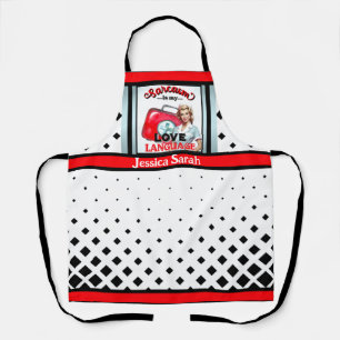 Cute Nurse Pinup_ Love Language Apron