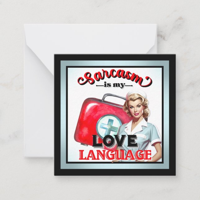 Cute Nurse Pinup_ Love Language Card (Front)