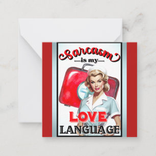 Cute Nurse Pinup_ Love Language Card