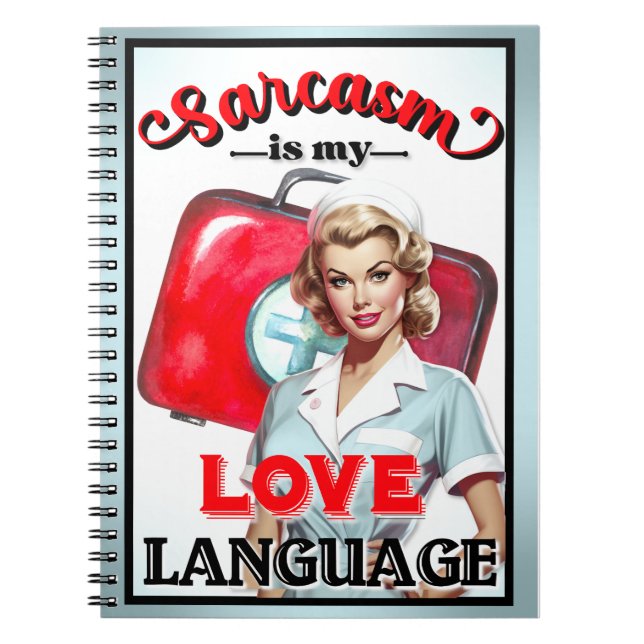 Cute Nurse Pinup_ Love Language Notebook (Front)