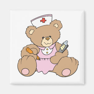 Cute Nurse RN Bear Magnet