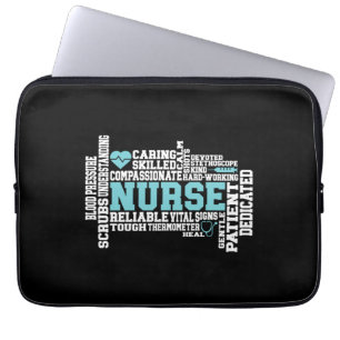 Cute Nurse RN LVN Nursing School Medical Laptop Sleeve