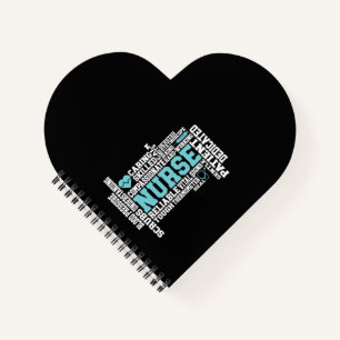 Cute Nurse RN LVN Nursing School Medical Notebook