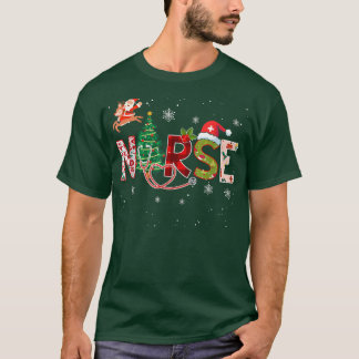 Cute Nurse Stethoscope Christmas Tree Ornaments De T-Shirt