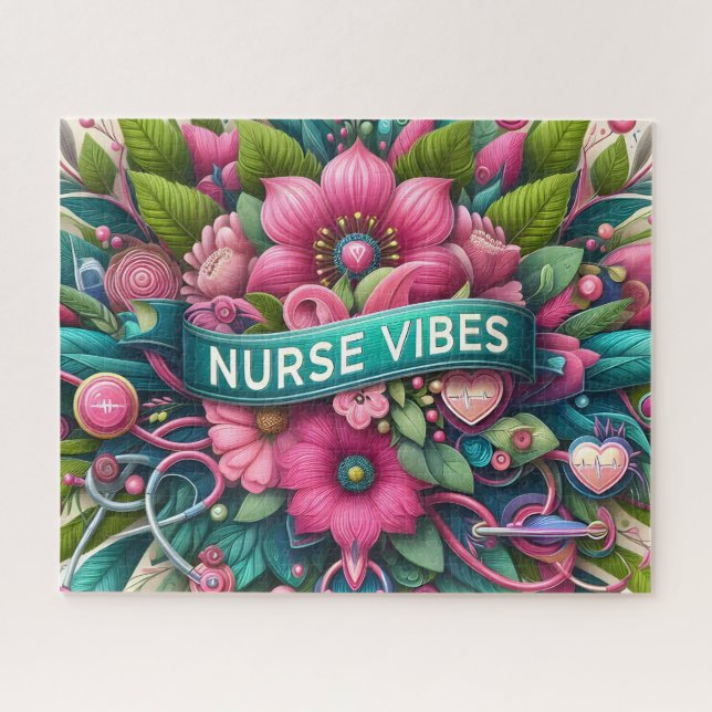 Cute Nurse Vibes Jigsaw Puzzle (Horizontal)