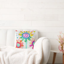 Cute Nursery Art colourful floral illustration