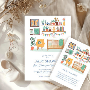 Cute Nursery Illustration CUSTOM Books for Baby Enclosure Card