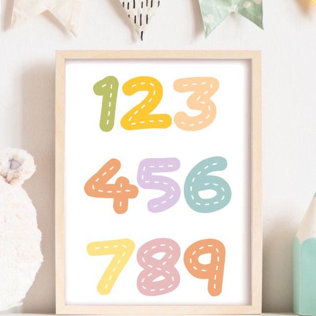 Cute Nursery Numbers Colourful  Poster (Creator Uploaded)