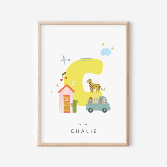 Cute Nursery Personalised Alphabet Letter C Poster (Creator Uploaded)