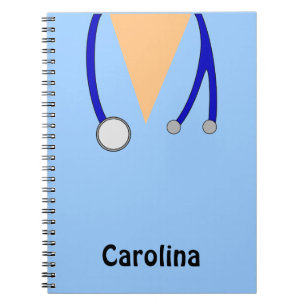 Cute Nurses Scrubs Whimsical Personalised Notebook