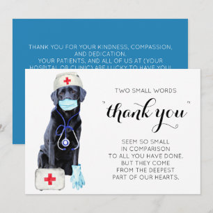 Cute Nursing Dog Thank You Nurses Day Holiday Card