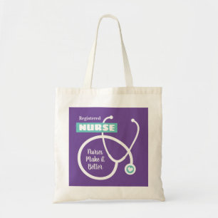 Cute nursing tote bag with stethoscope design