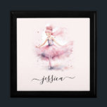 Cute nutcracker ballerina script name gift box<br><div class="desc">Cute nutcracker ballerina script name gift box. Personalise name.</div>