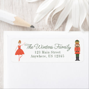 Cute Nutcracker Christmas Return Address Label