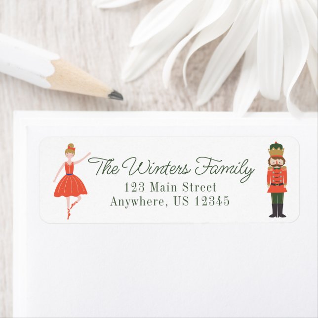 Cute Nutcracker Christmas Return Address Label (Insitu)