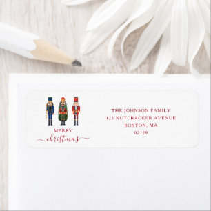 Cute Nutcracker Christmas Return Address Label