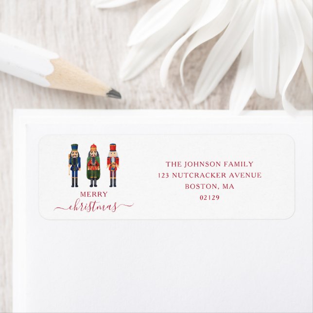 Cute Nutcracker Christmas Return Address Label (Insitu)