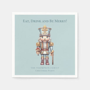 Cute Nutcracker Eat Drink Be Merry Christmas Napkin