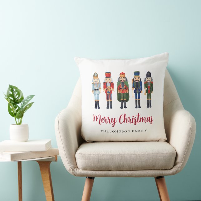 Cute Nutcracker Merry Christmas  Cushion (Chair)