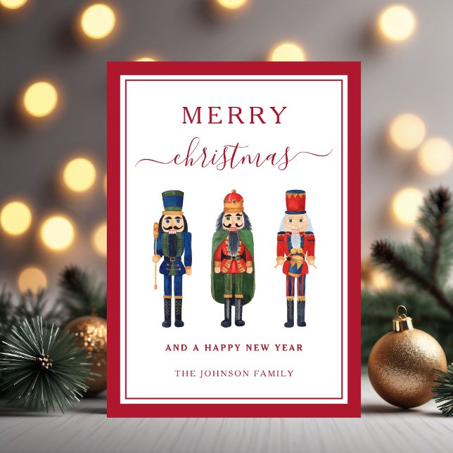 Cute Nutcracker Merry Christmas Holiday Card (Cute Nutcracker Merry Christmas Holiday Card)