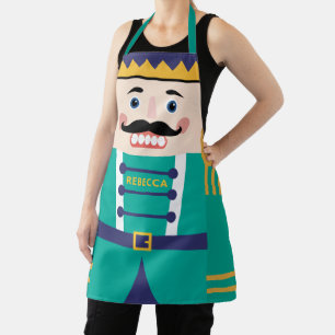 Cute Nutcracker Solider Costume Green Version Apron