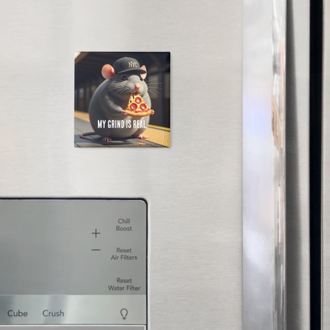 Cute NYC Pizza Rat Subway Legend Magnet (In Situ (Fridge))