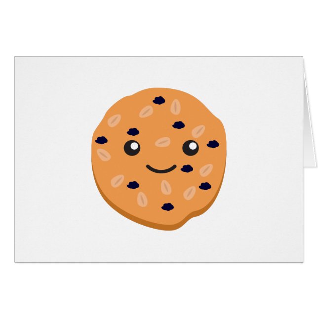 Cute Oatmeal Raisin Cookie (Front Horizontal)