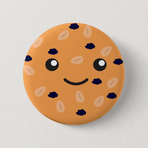 Cute Oatmeal Raisin Cookie 6 Cm Round Badge