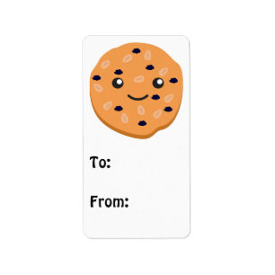 Cute Oatmeal Raisin Cookie Label