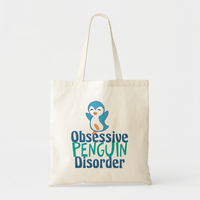 Cute Obsessive Penguin Disorder Tote Bag (Front)