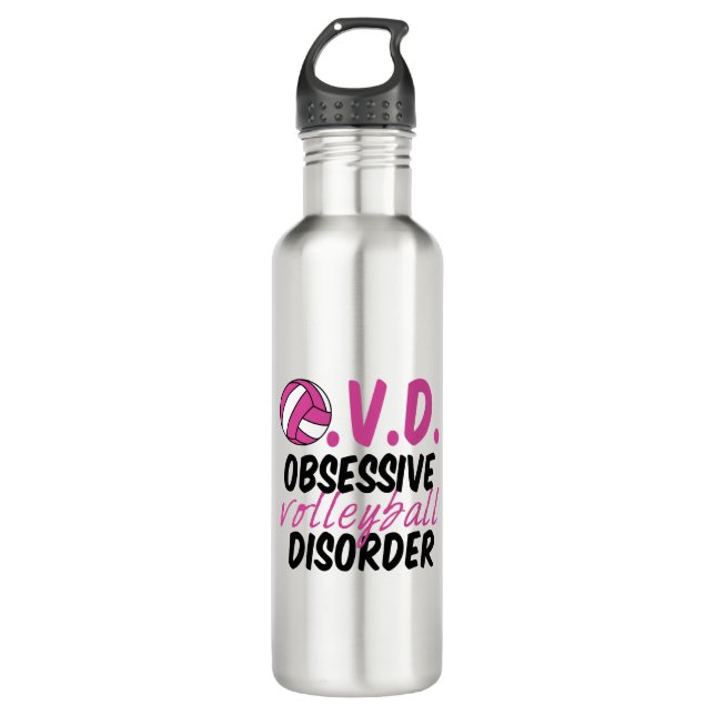 Cute Obsessive Volleyball Disorder 710 Ml Water Bottle (Front)