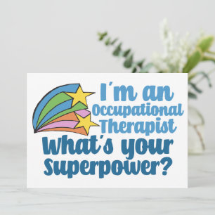 Cute Occupational Therapist Superhero Card