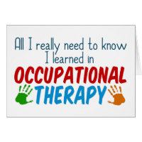 Cute Occupational Therapist Thank You Card
