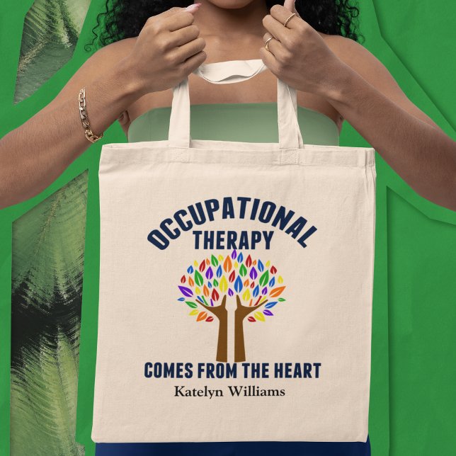 Cute Occupational Therapy Tree Personalised Tote Bag (Creator Uploaded)