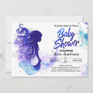 Cute Ocean Adventures: Mermaid Baby Shower Invitation