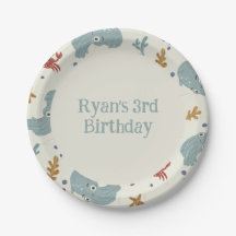 Cute Ocean Animals Birthday Party Cake