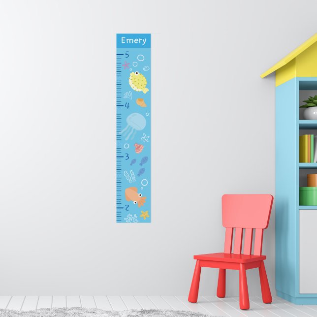 Cute Ocean Animals Growth Chart (Nursery 1)