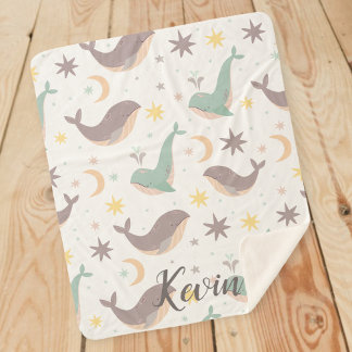 Cute Ocean Animals Personalized Blanket
