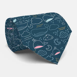 Cute Ocean Creatures Sea Life Neck Tie