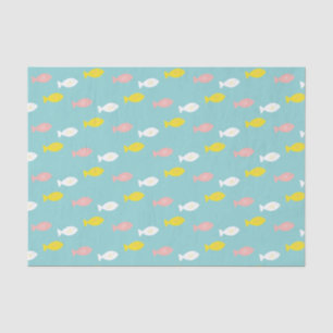 Cute Ocean Fish Swimming Whimsical Nautical Tissue Paper