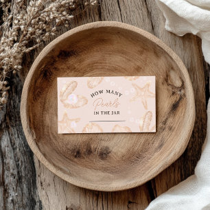 Cute ocean little baby shower How many pearls Enclosure Card