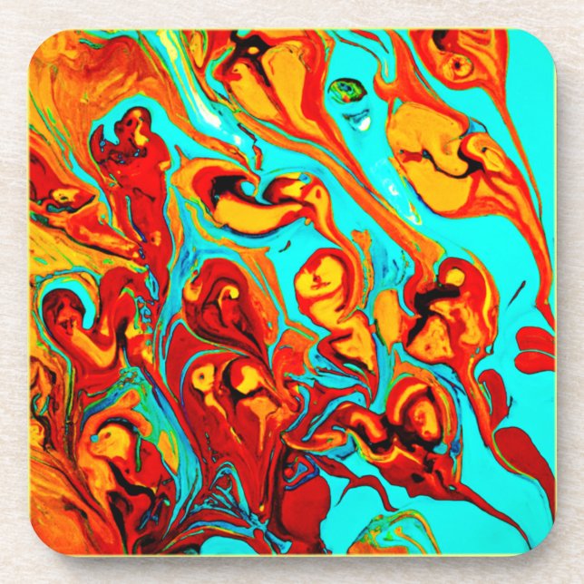 Cute Ocean Patterns Art. Buy Now Coaster (Front)