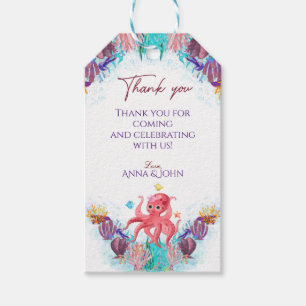Cute Ocean Sea baby Octopus colourful  Gift Tags