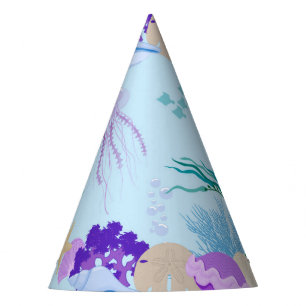 Cute Ocean Sea Life Party Theme Blue Underwater Hat