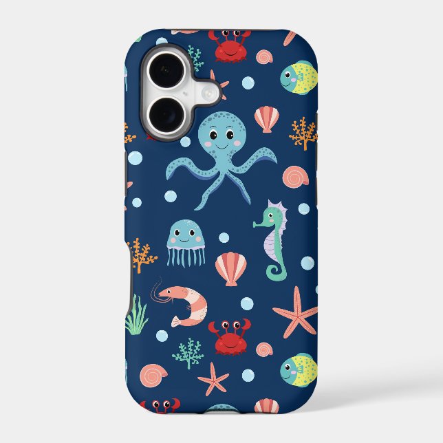 Cute Ocean Sea Life Pattern (Back)