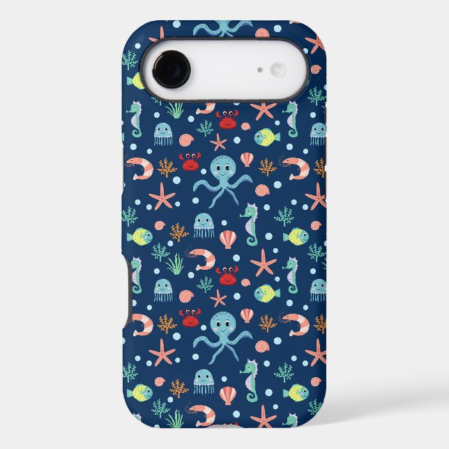 Cute Ocean Sea Life Pattern (Back)
